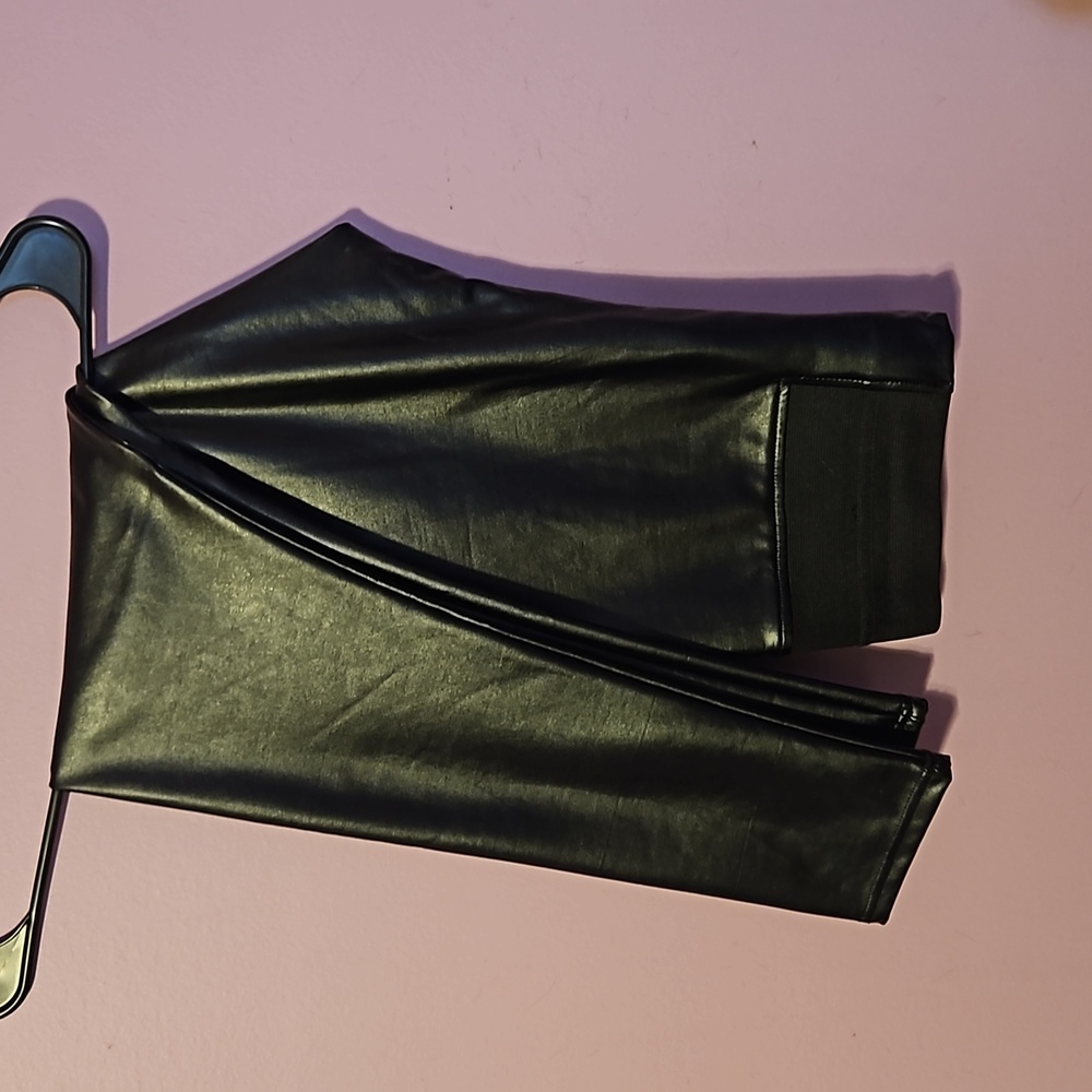 Pleather skinny pants